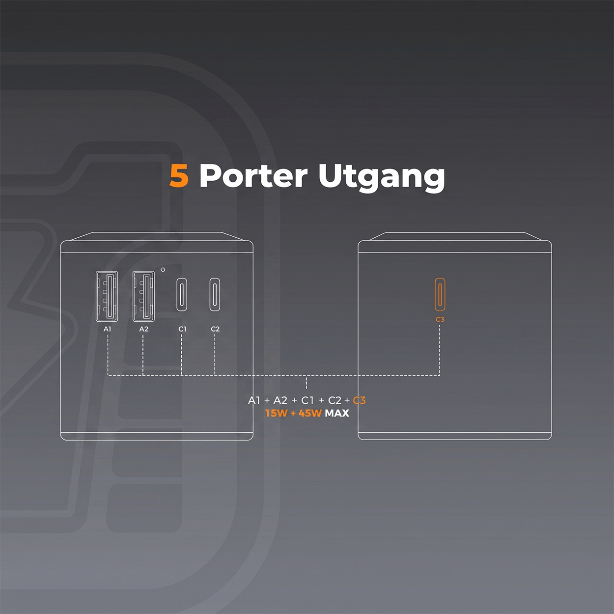 TESSAN WTA07 Universell reiseadapter