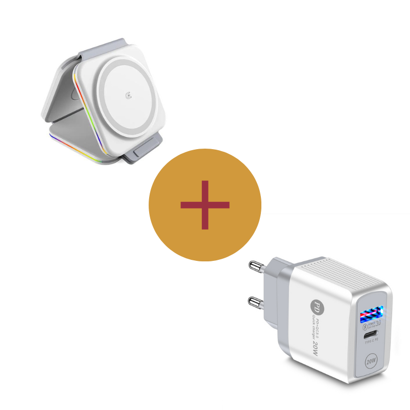 3-i-1 15W Multifunksjonell trådløs lader