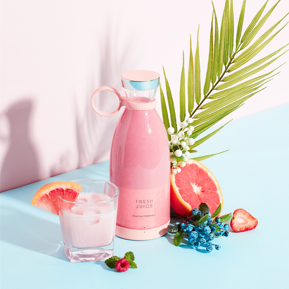 Trådløs portable blender i rosa