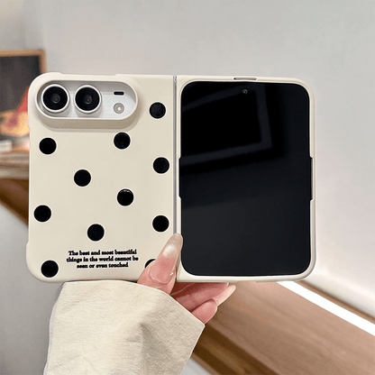 POLKAVEIL Polkadot Foldbart Deksel for iPhone Duo