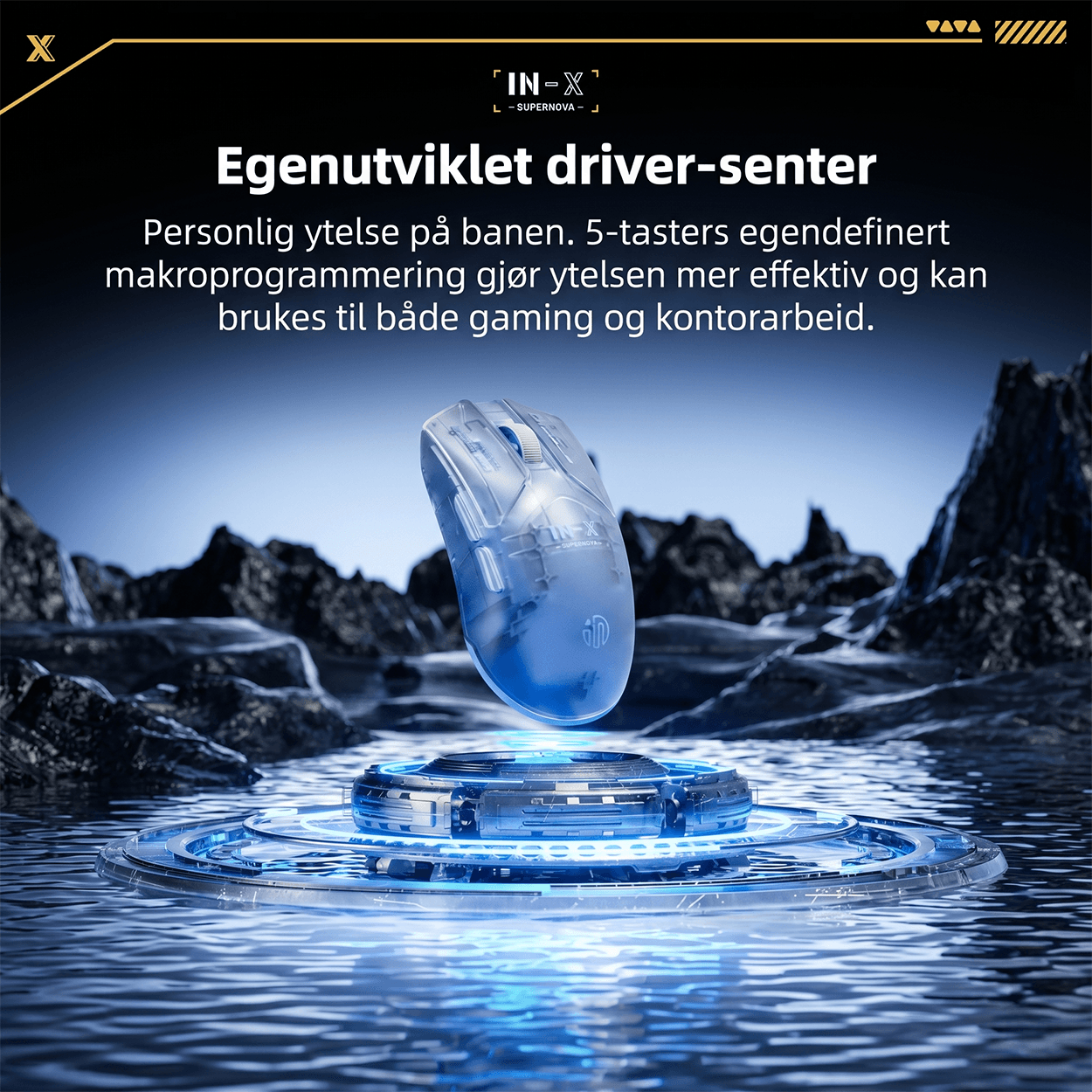 inphic IN-X SE trådløs spillmus (500mAh)