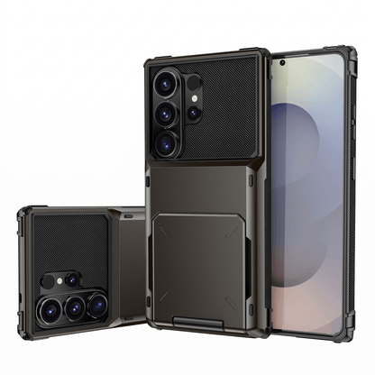 VaultCase PC-vippedeksel med korthlomme for Samsung S-serie