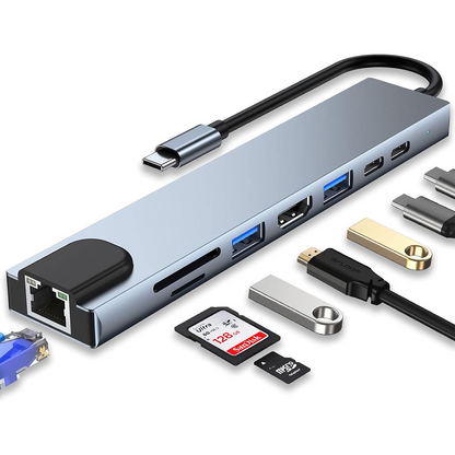 SZPACMATE 8-in-1 USB-C-hub