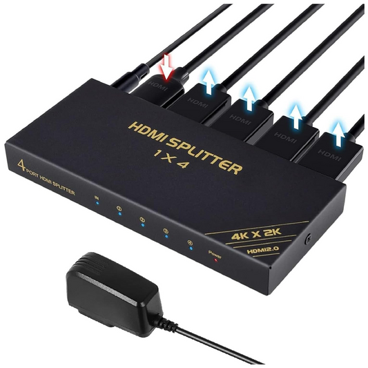 YITROX YT-SP104 4K HDMI-splitter 1 inn 4 ut