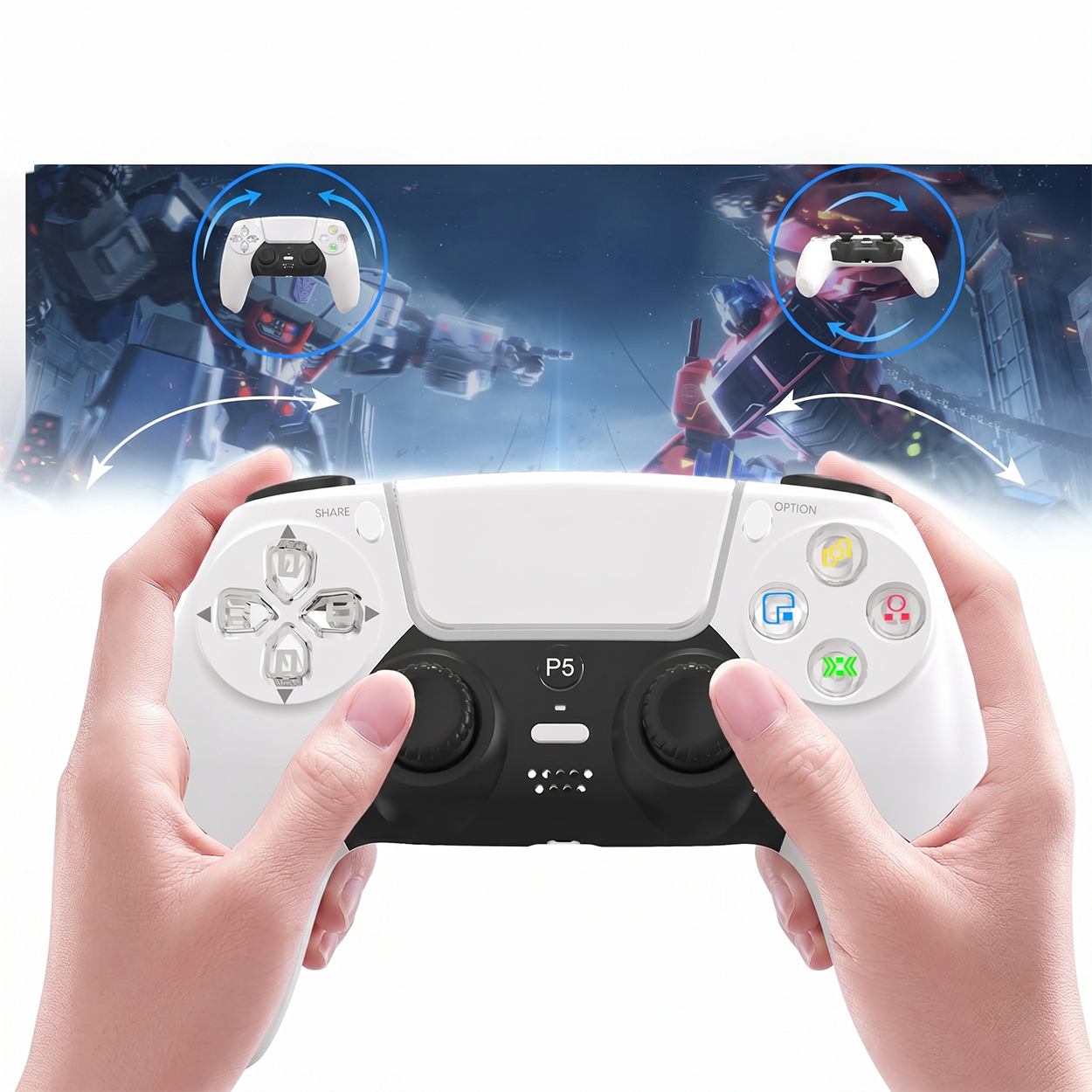 P49 Trådløs Spillkontroller for PS4