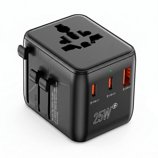 Universal Travel Plug Adapter 1005DC – 25W PD GaN Alt-i-ett universell reiseadapter