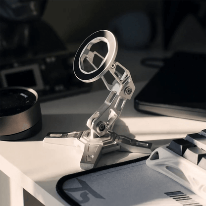 Peakzooc CNC Aluminum Magnetic Phone Stand – Justerbar arm, MagSafe-kompatibel