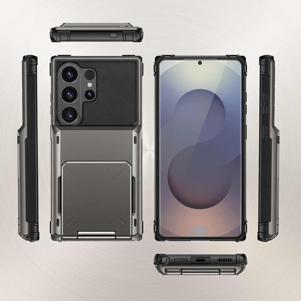 VaultCase PC-vippedeksel med korthlomme for Samsung S-serie