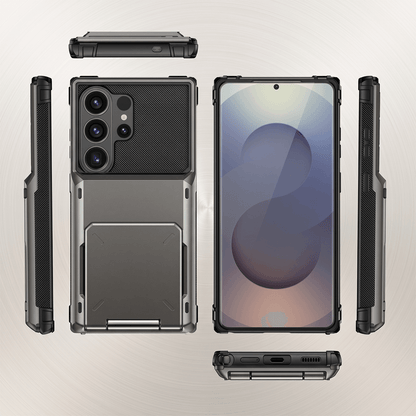 VaultCase PC-vippedeksel med korthlomme for Samsung S-serie