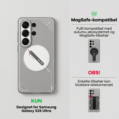 Aulumu S26 Ultra Galaxy Magnetisk deksel (Gjennomsiktig grå)