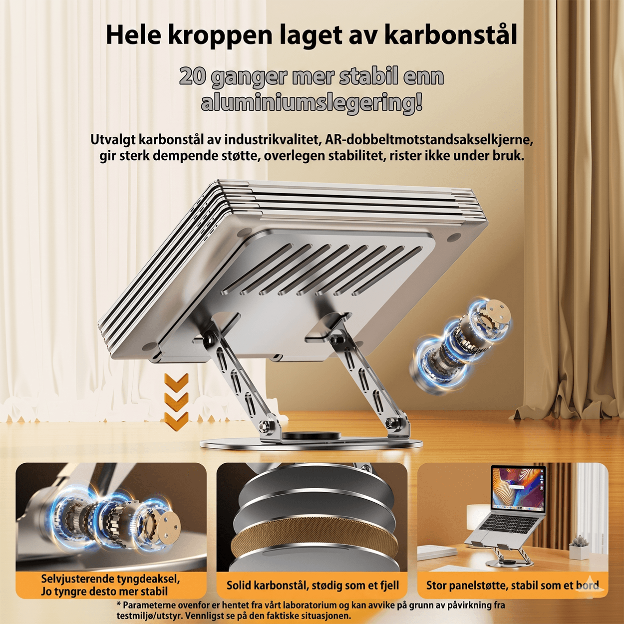 ROSLINY 360° Rotating Aluminum Alloy Laptopstativ
