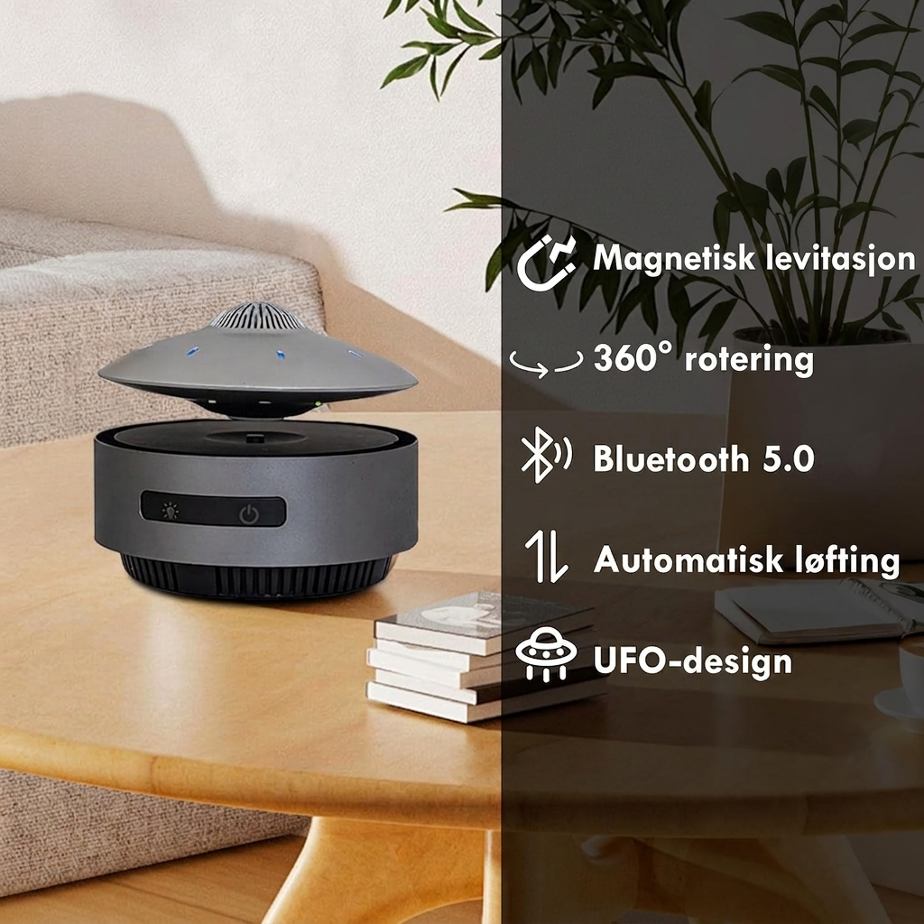 BEIOZGLONG UFO Magnetisk Leviterende Bluetooth-høyttaler