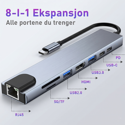 SZPACMATE 8-in-1 USB-C-hub
