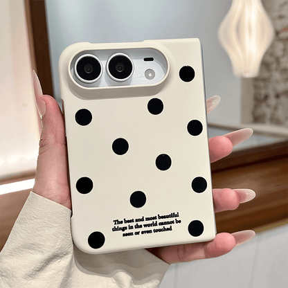 POLKAVEIL Polkadot Foldbart Deksel for iPhone Duo