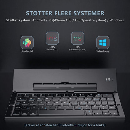 B.O.W GK608 Sammenleggbart Bluetooth-tastatur