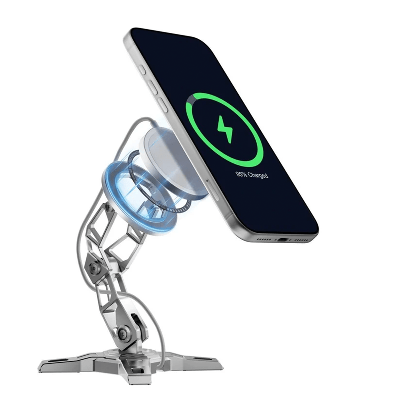 Peakzooc CNC Aluminum Magnetic Phone Stand – Justerbar arm, MagSafe-kompatibel