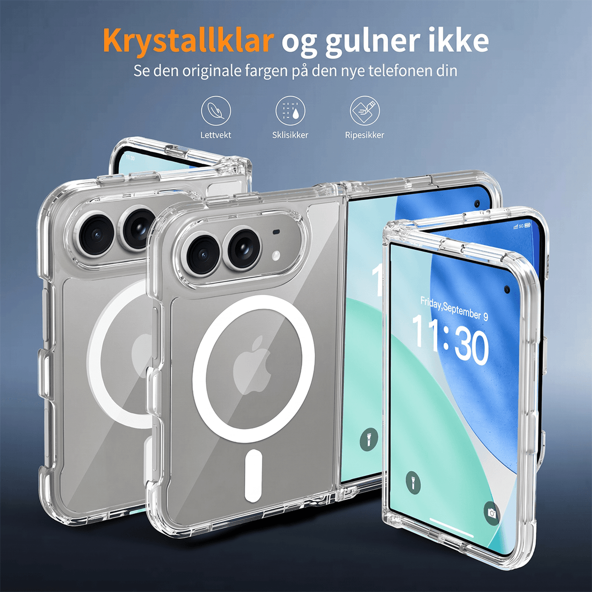 CLARIVUE-deksel til Apple iPhone Duo (MagSafe-kompatibel (Magnetisk) / Standard (Ikke-magnetisk))