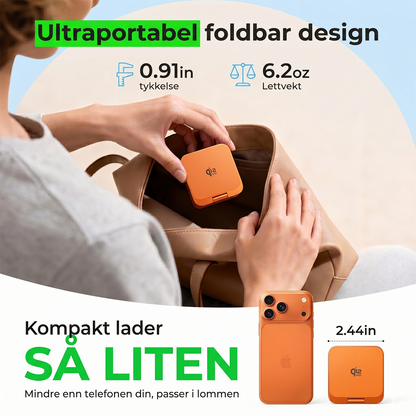 3-i-1 magnetisk trådløs ladestasjon