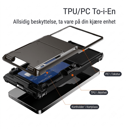 VaultCase PC-vippedeksel med korthlomme for Samsung S-serie