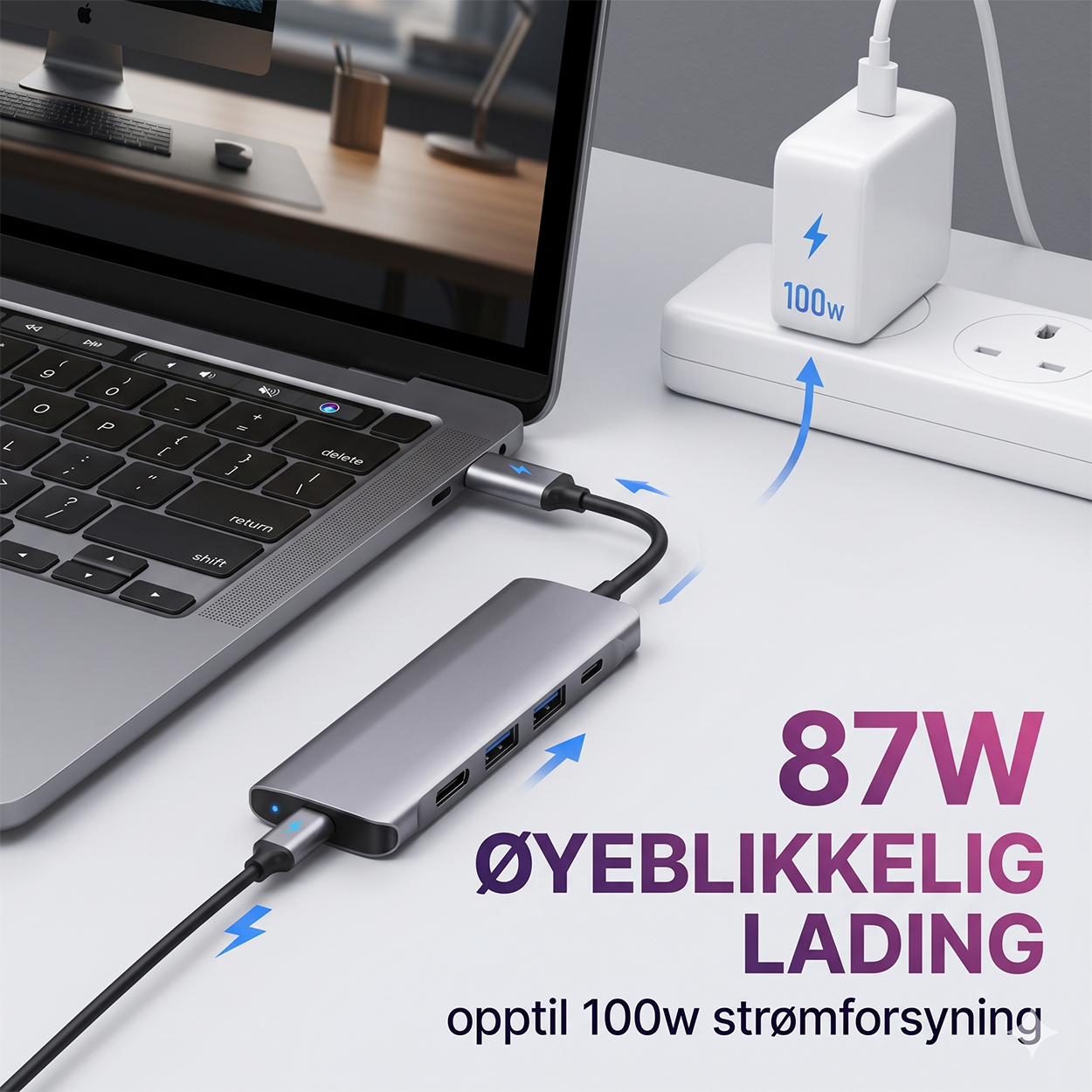 SZPACMATE 8-in-1 USB-C-hub