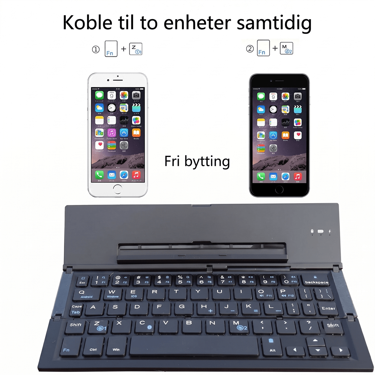 B.O.W GK608 Sammenleggbart Bluetooth-tastatur