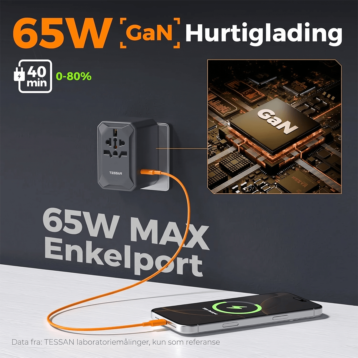 TESSAN WTA07 Universell reiseadapter
