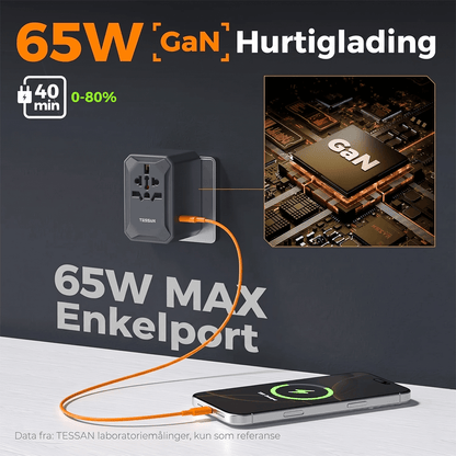 TESSAN WTA07 Universell reiseadapter