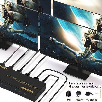 YITROX YT-SP104 4K HDMI-splitter 1 inn 4 ut