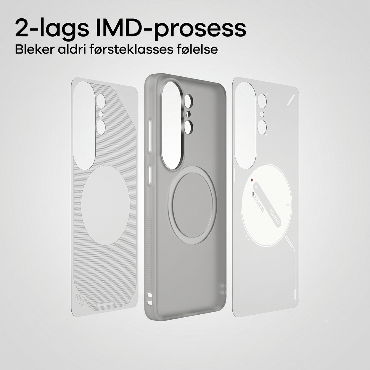 Aulumu S26 Ultra Galaxy Magnetisk deksel (Gjennomsiktig grå)
