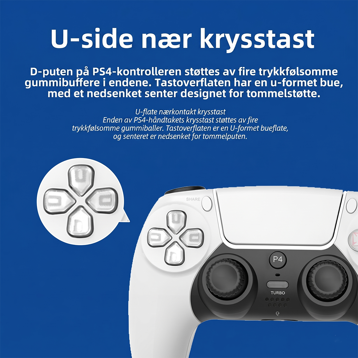 P49 Trådløs Spillkontroller for PS4