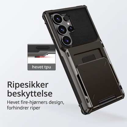 VaultCase PC-vippedeksel med korthlomme for Samsung S-serie