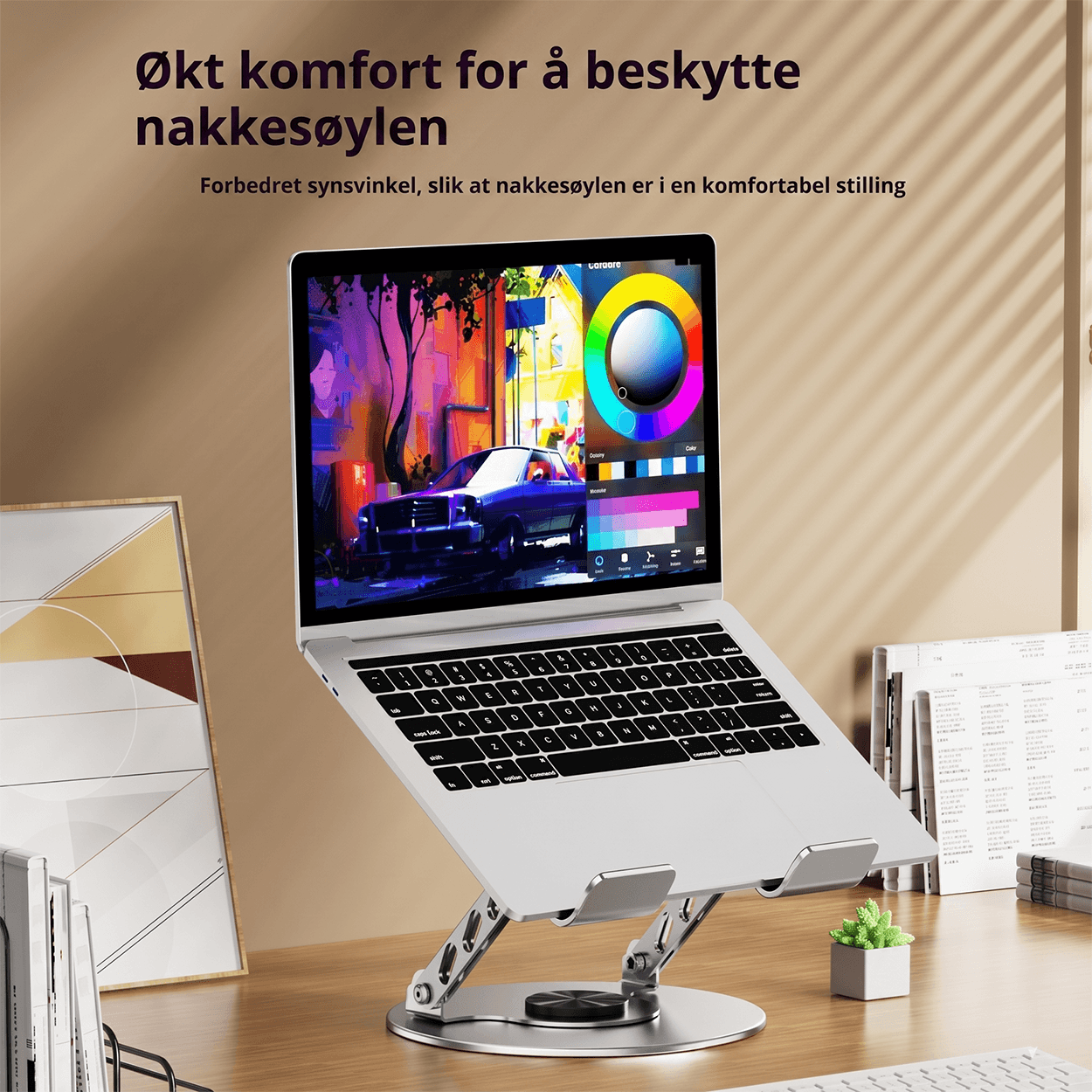 ROSLINY 360° Rotating Aluminum Alloy Laptopstativ