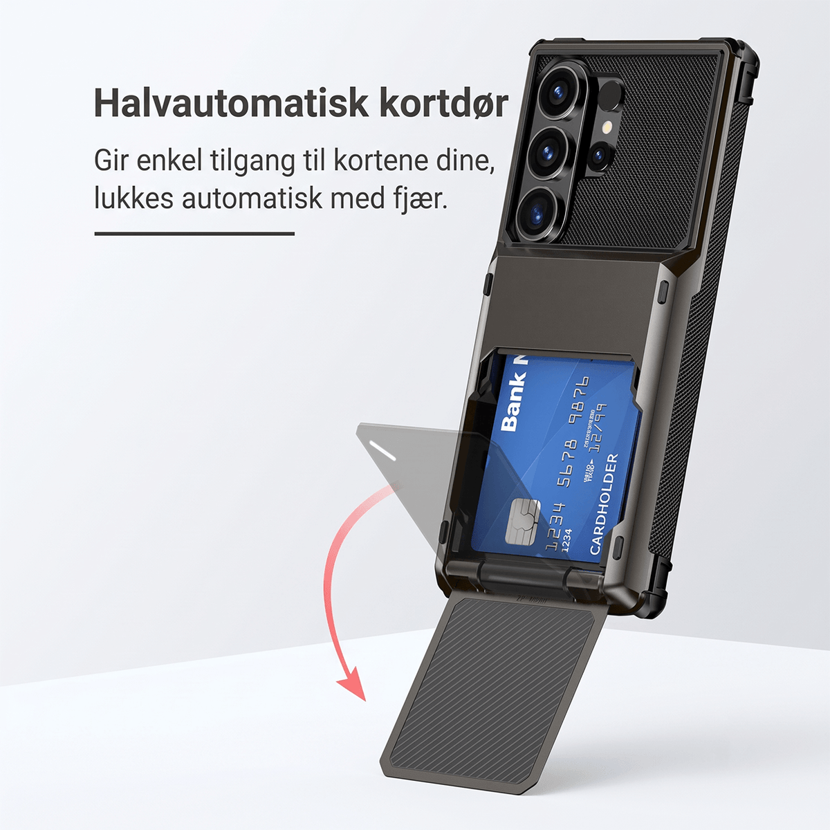 VaultCase PC-vippedeksel med korthlomme for Samsung S-serie