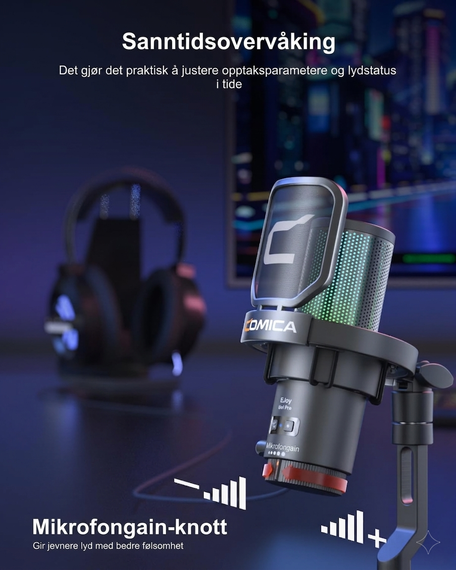 COMICA Ejoy Uni PRO(D) USB trådløst spillmikrofon