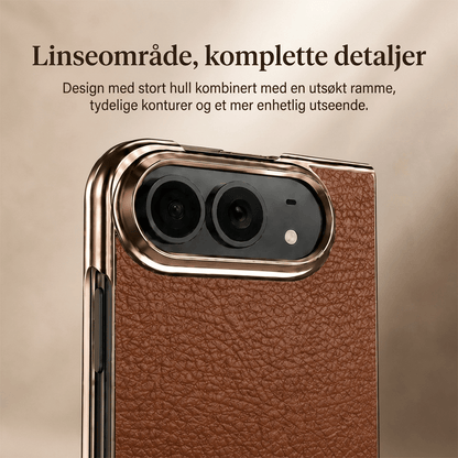 i-Crystal PU-skinn Elektroplettert Sammenleggbart Deksel til Apple iPhone Duo