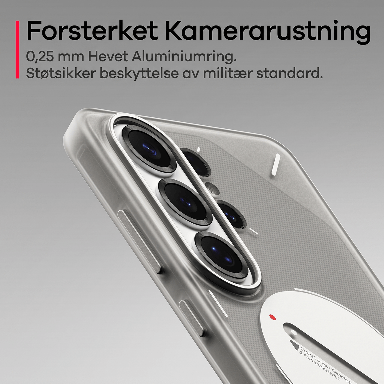 Aulumu S26 Ultra Galaxy Magnetisk deksel (Gjennomsiktig grå)