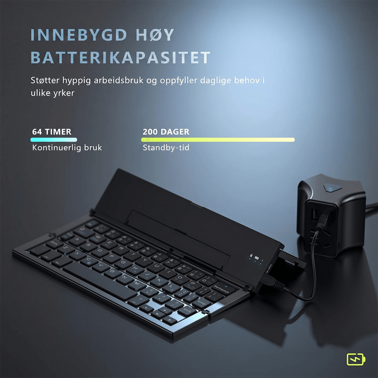B.O.W GK608 Sammenleggbart Bluetooth-tastatur