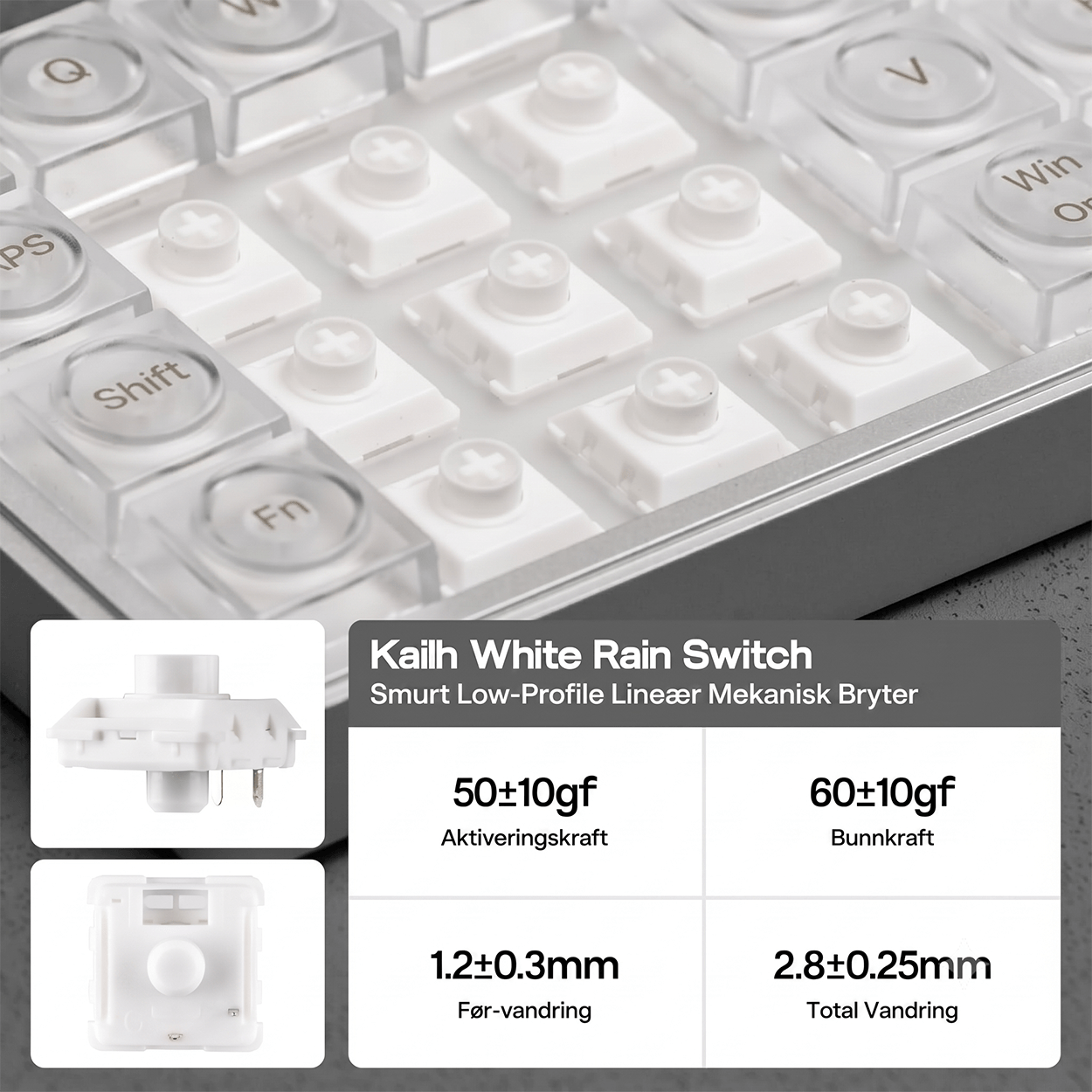 EPOMAKER Luma40 Lavprofil mekanisk tastatur