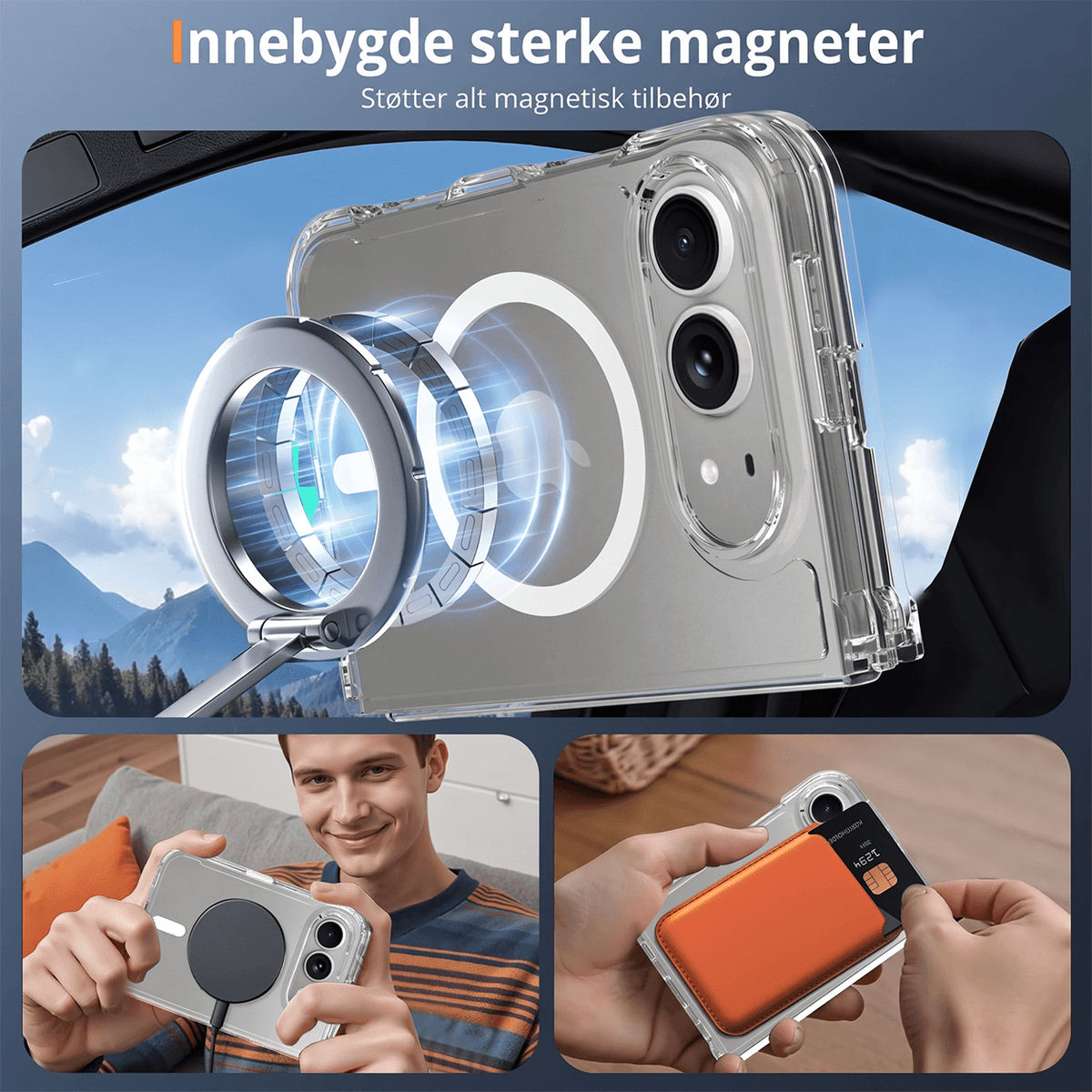 CLARIVUE-deksel til Apple iPhone Duo (MagSafe-kompatibel (Magnetisk) / Standard (Ikke-magnetisk))