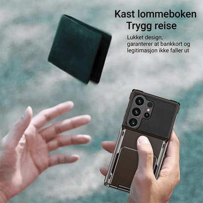VaultCase PC-vippedeksel med korthlomme for Samsung S-serie