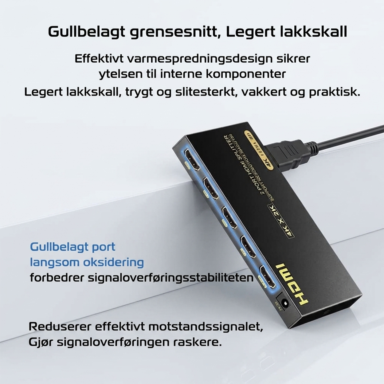YITROX YT-SP104 4K HDMI-splitter 1 inn 4 ut