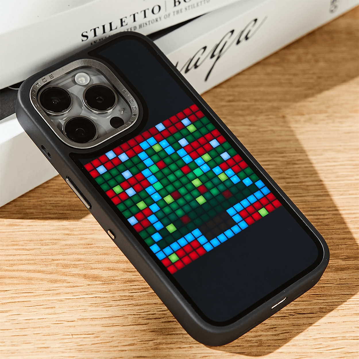 PICDANCE Smart LED-skjermdeksel, iPhone 15 Pro, sort