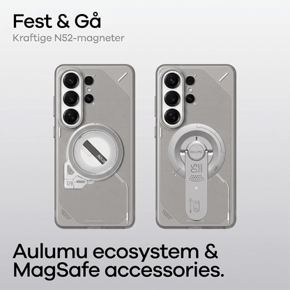 Aulumu S26 Ultra Galaxy Magnetisk deksel (Gjennomsiktig grå)
