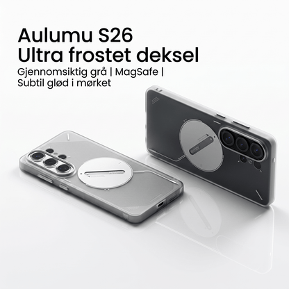 Aulumu S26 Ultra Galaxy Magnetisk deksel (Gjennomsiktig grå)