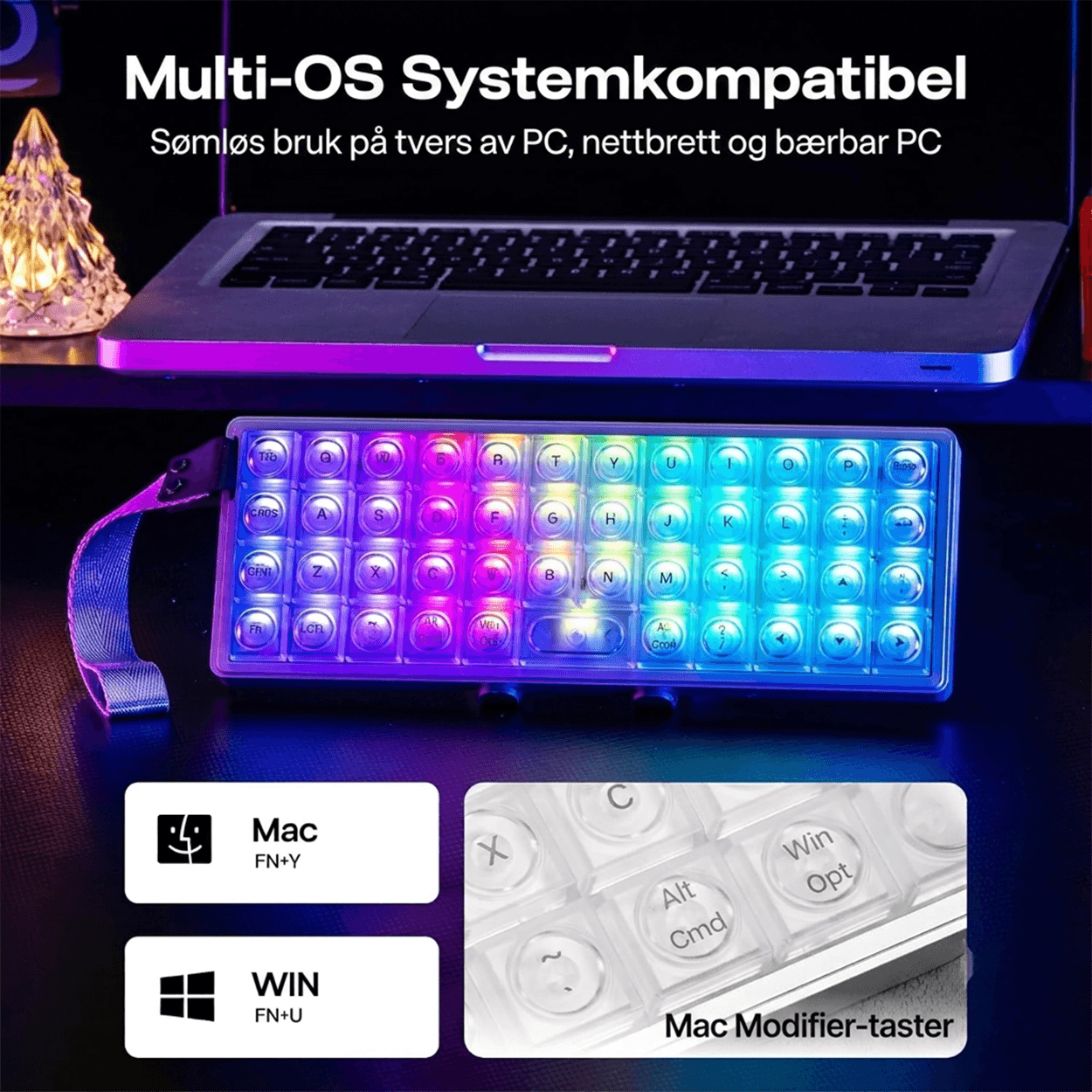 EPOMAKER Luma40 Lavprofil mekanisk tastatur