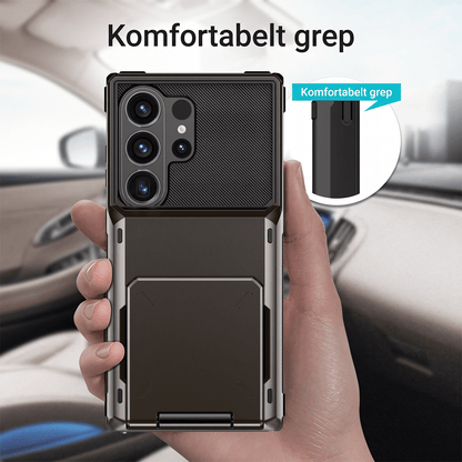 VaultCase PC-vippedeksel med korthlomme for Samsung S-serie