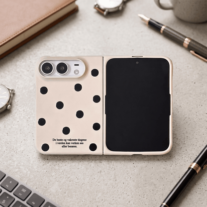 POLKAVEIL Polkadot Foldbart Deksel for iPhone Duo