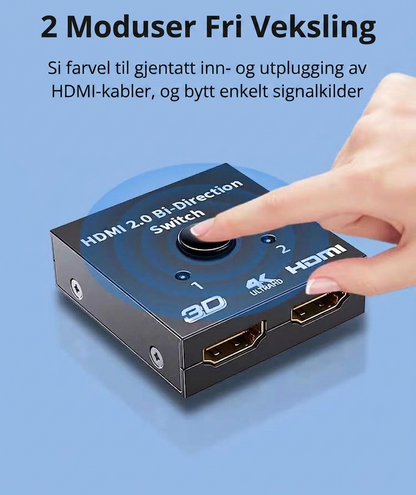 2-i-1 / 1-i-2 HDMI-bryter boks