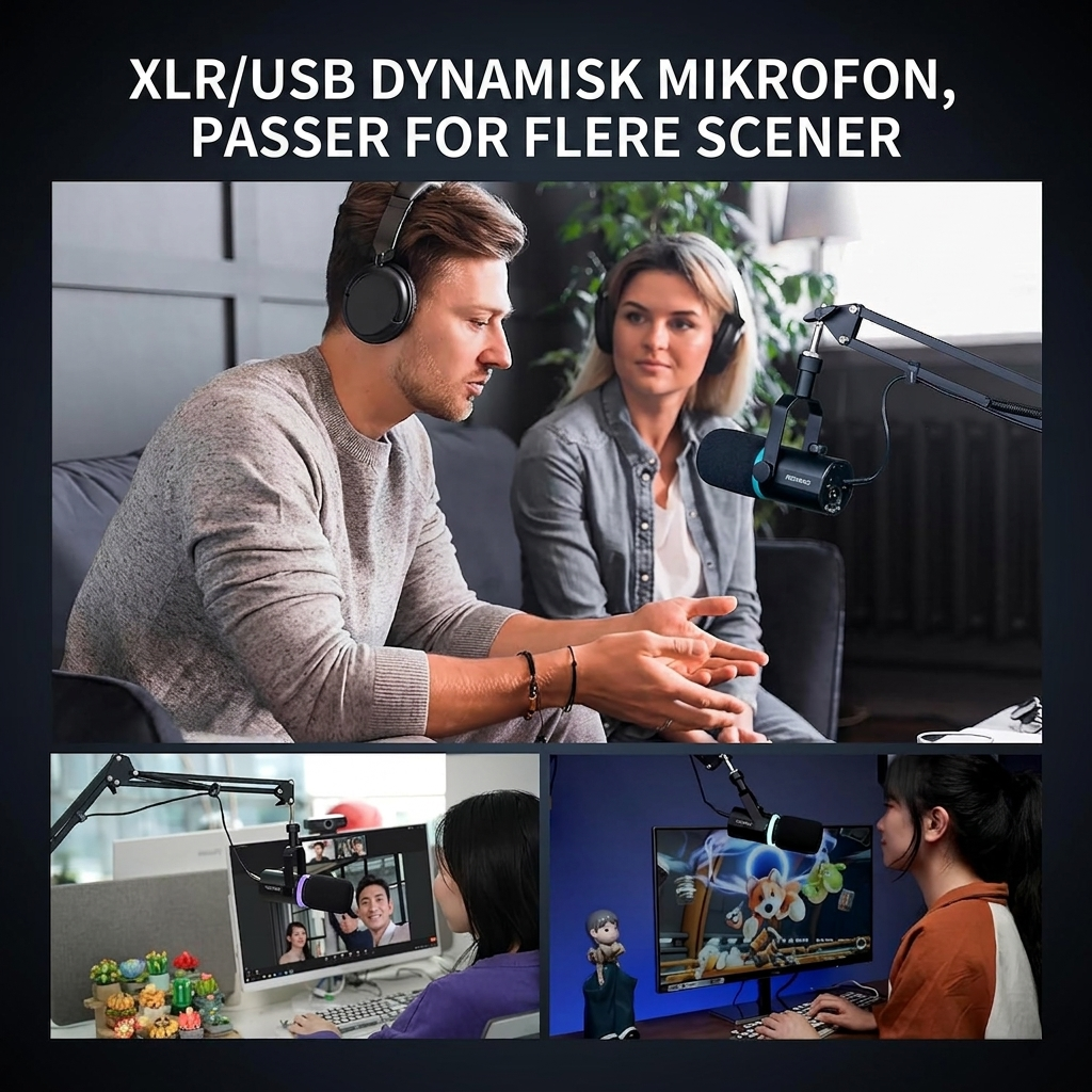 FEELWORLD PM1 XLR USB Dynamisk Mikrofon