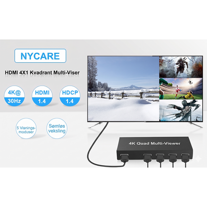 NEWCARE 6045 HDMI 4X1 Quad Multi-Viewer